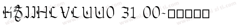 KSIIHLVLUU0 31 00字体转换